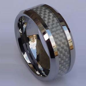 WCR0196-CZ Stone Inlay Tungsten Rings