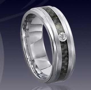 WCR0216-Tungsten Carbide CZ Wedding Band