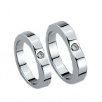 WCR0232-Tungsten Diamond Wedding Band