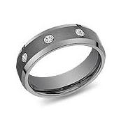 WDR0007-Tungsten Diamond Ring