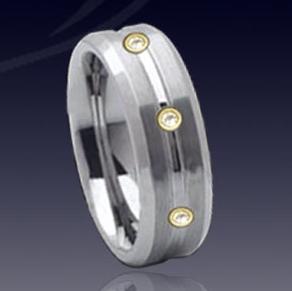 WDR0031-Tungsten Diamond Ring