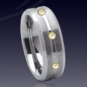 WDR0032-Tungsten Diamond Ring